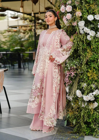Pure Lawn Pink Chickenkari Eid Outift - LL369