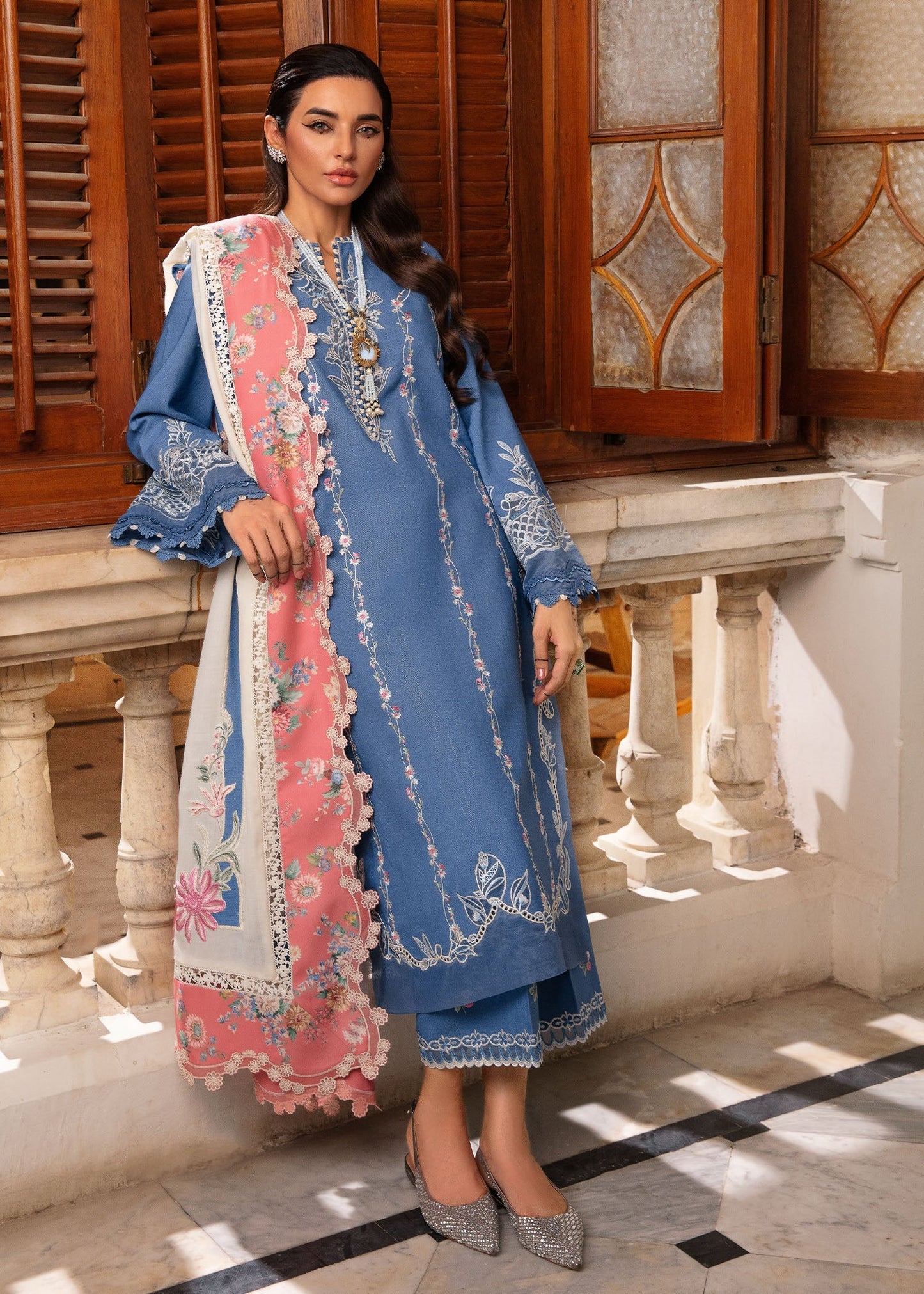 Pure Lawn Chickenkari Eid Outfit - LL406