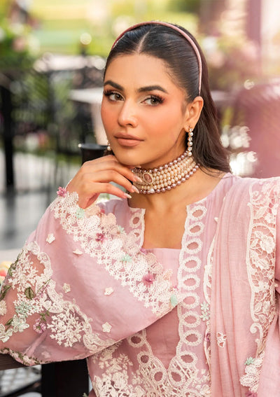 Pure Lawn Pink Chickenkari Eid Outift - LL369