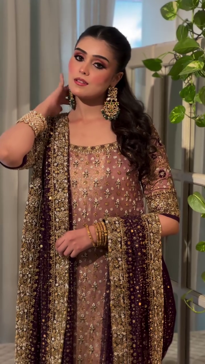 Pure Mysoori Heavy Embroidered Wedding Dress - WW430