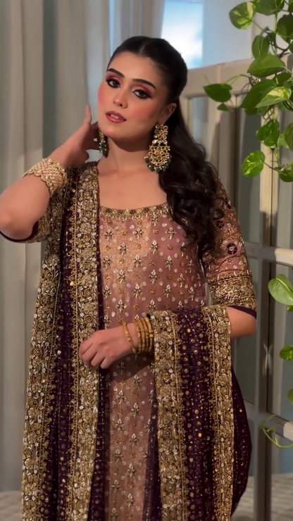 Pure Mysoori Heavy Embroidered Wedding Dress - WW430