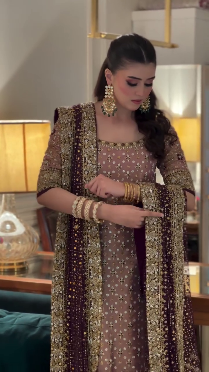 Pure Mysoori Heavy Embroidered Wedding Dress - WW430