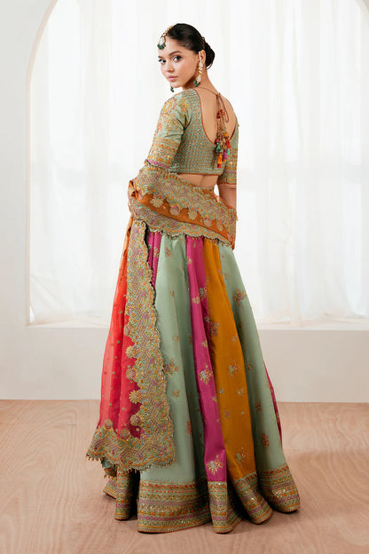Premium Silk Embroidered Mehendi Dress - WW305