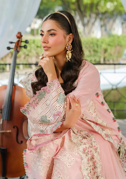 Pure Lawn Pink Chickenkari Eid Outift - LL367