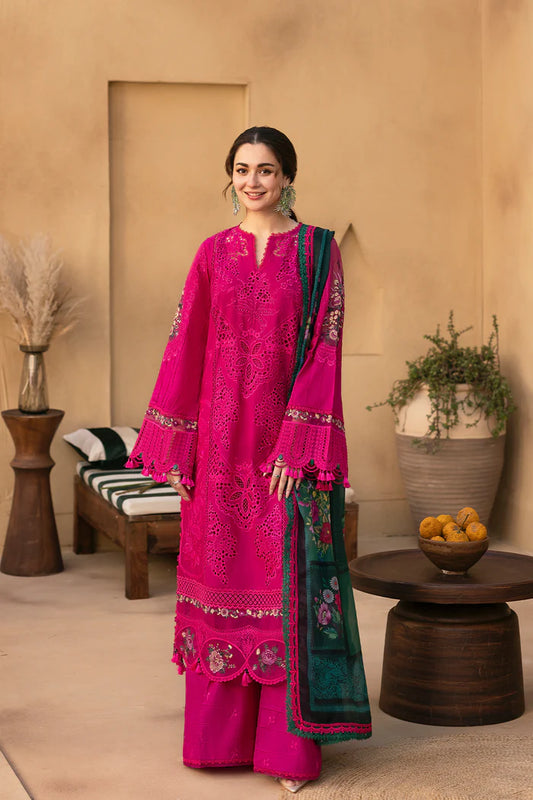 Pure Lawn Pink Embroidered Dress - LL249