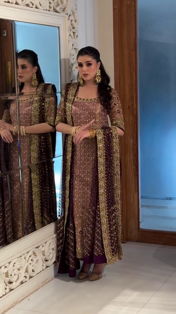 Pure Mysoori Heavy Embroidered Wedding Dress - WW430