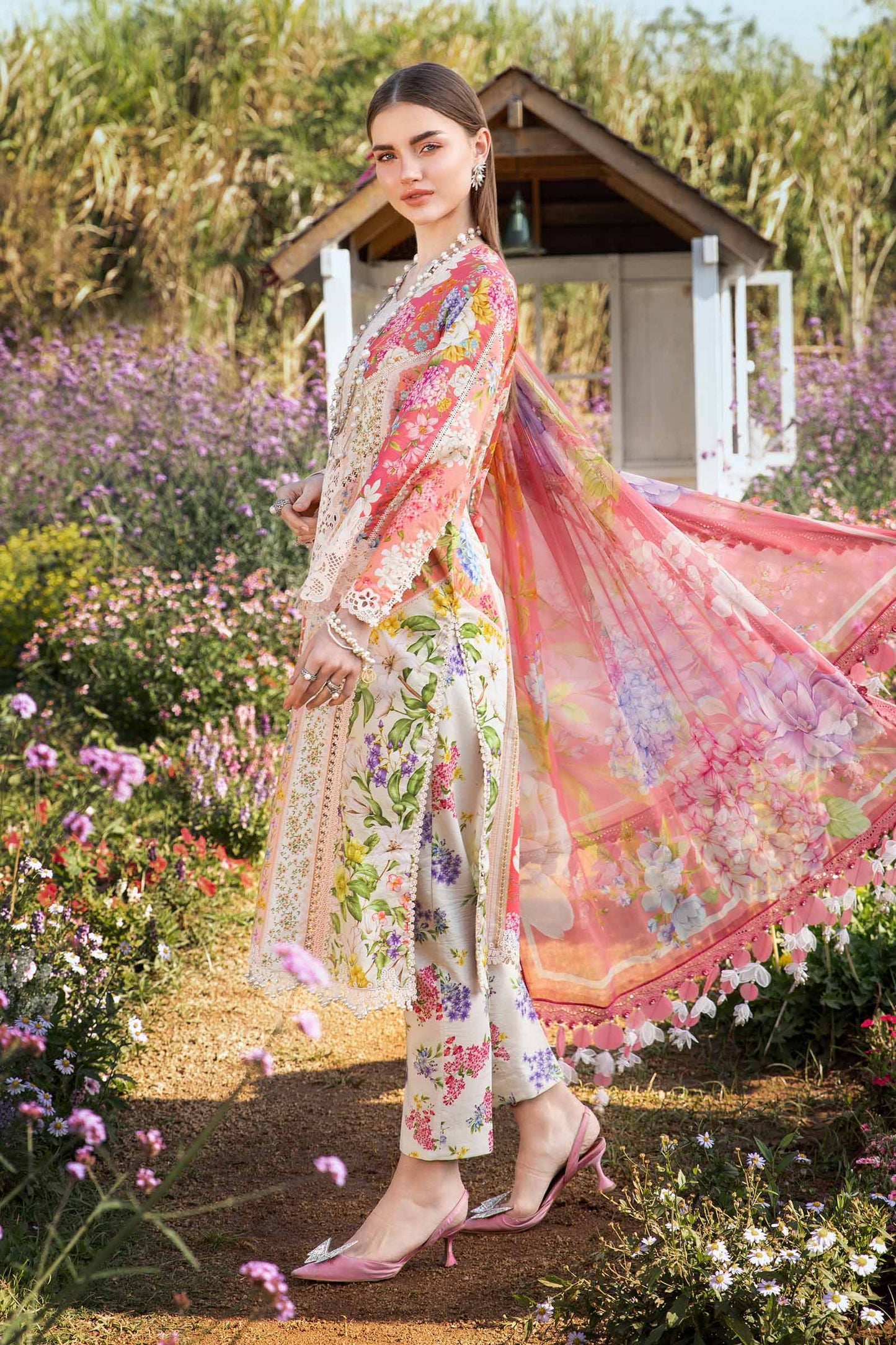 Pure Lawn Embroidered Eid Outfit - LL420