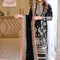 Pure Velvet Black Embroidered Dress with Velvet Shawl – VC201