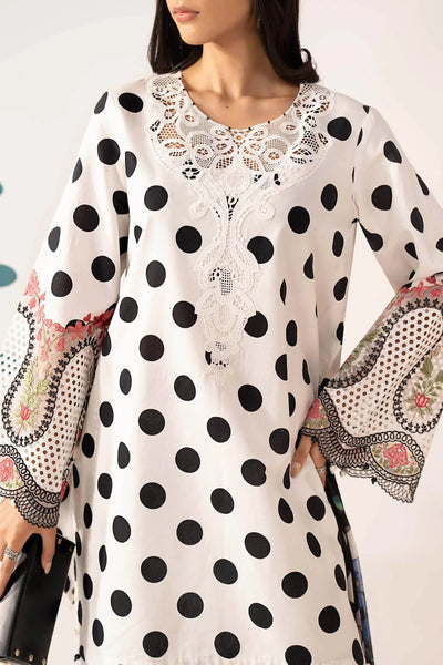 Pure Luxury White Silk Embroidered Eid Outfit - LL455