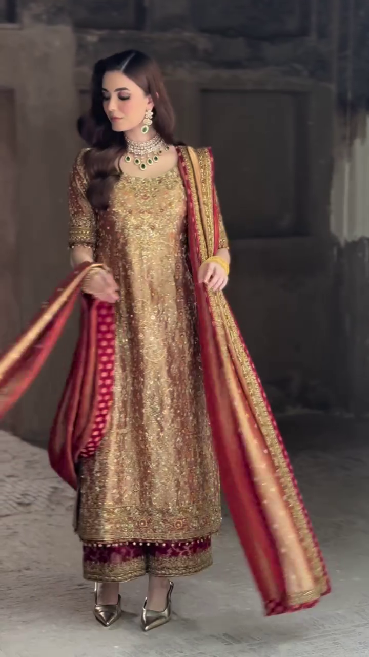 Pure Mysoori Heavy Embroidered Wedding Dress - WW488