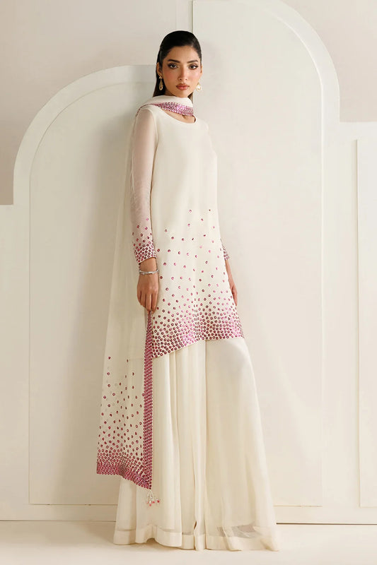 Pure Chiffon Embroidered Wedding Dress - WW504