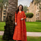 Pure Luxury Lawn Burnt Orange Embroidered Eid Outfit - LL464