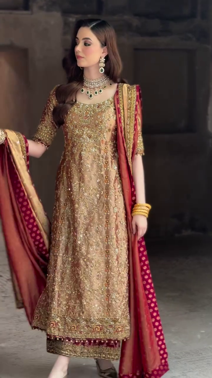 Pure Mysoori Heavy Embroidered Wedding Dress - WW488